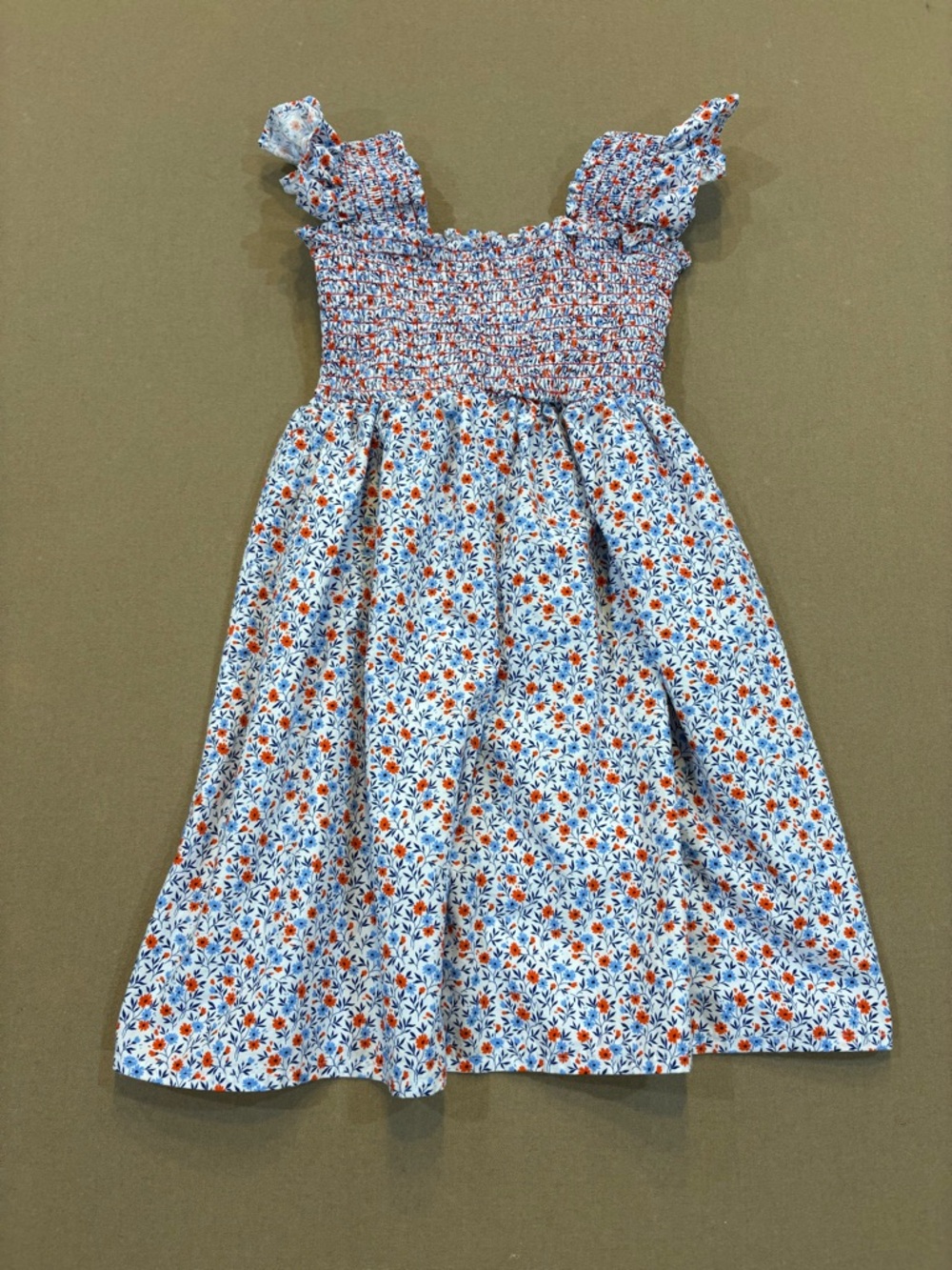 Stitchy Fish Freedom Blooms Red & Blue Floral Print Dress Size 6 - Picture 5 of 7